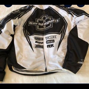 Mens ICON asphalt nylon riding jacket